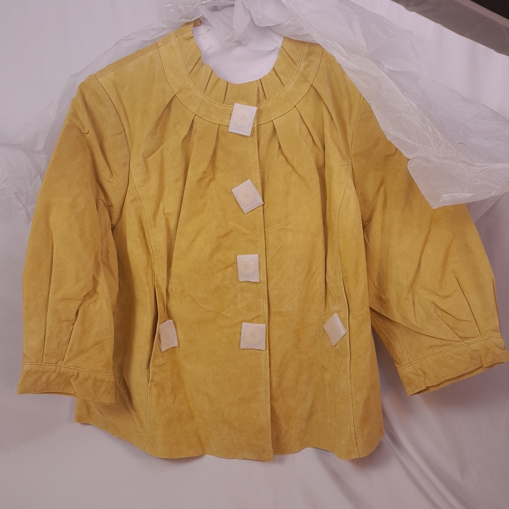 100% Leather Jacket Size 2XL by Dialogue- Neverworn - NWT - Washable